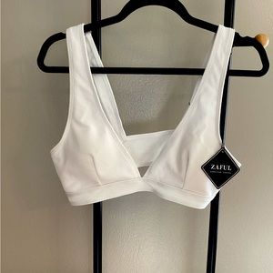Zaful Textured Swim Top 8